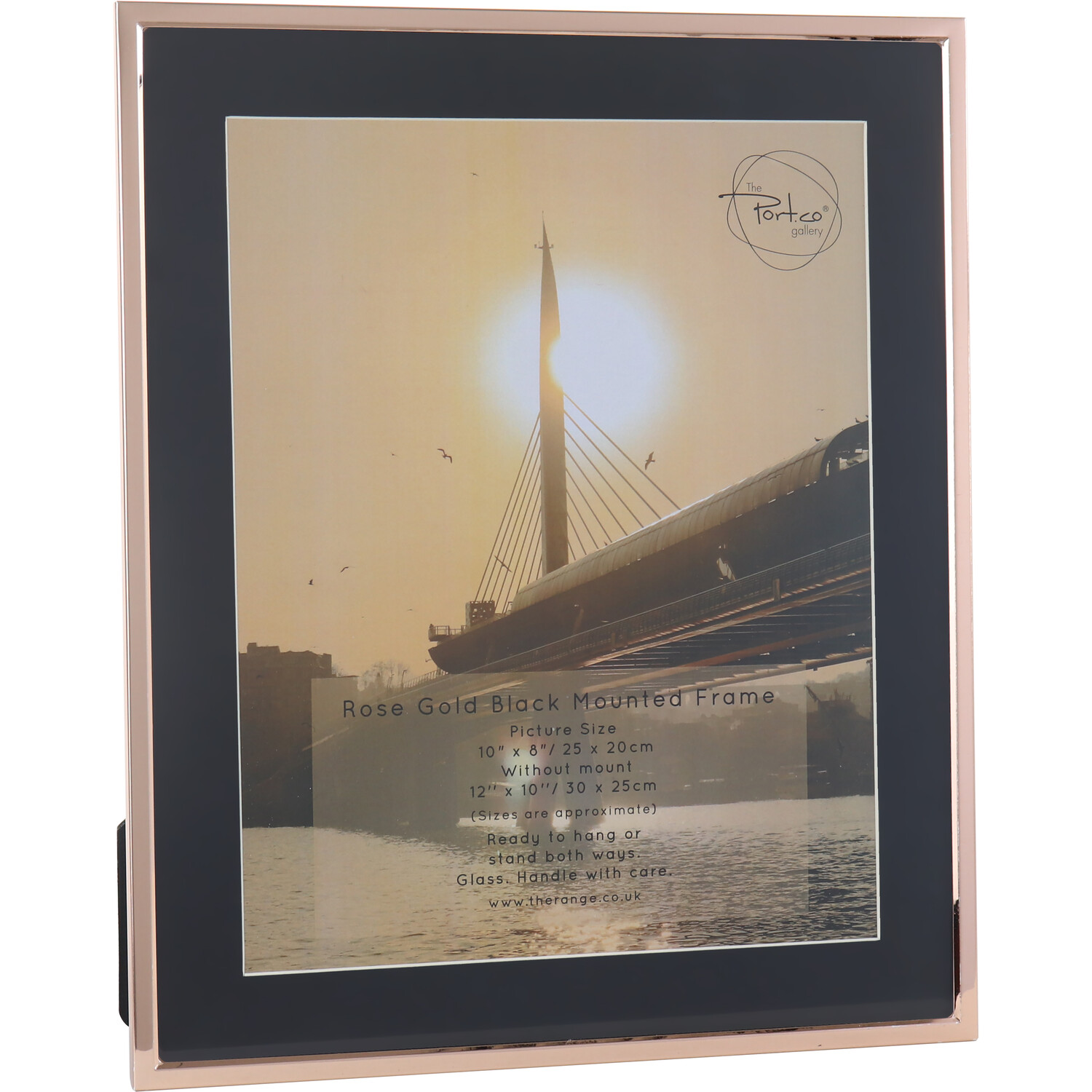 The Port. Co Gallery Rose Gold Metallic Mounted Frame 10 x 8 inch Image 1