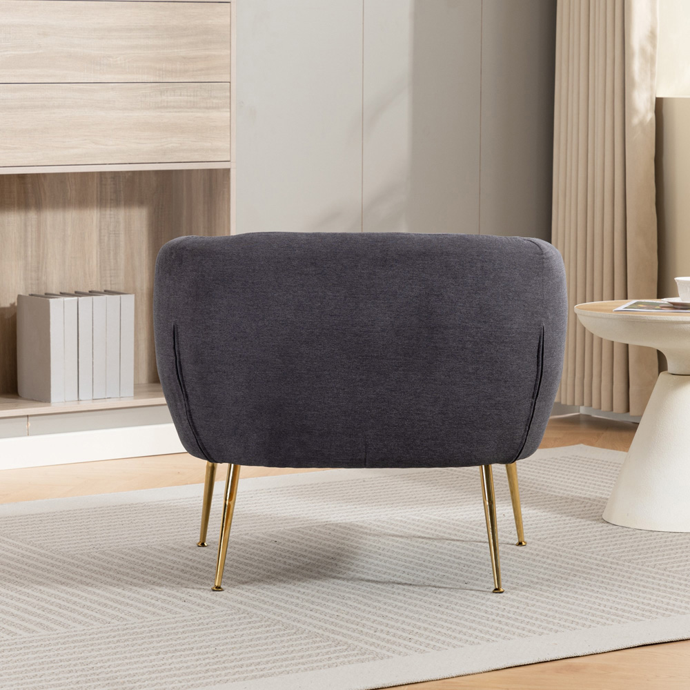 Artemis Home Stanton Charcoal Grey Fabric Shell Accent Chair Image 6