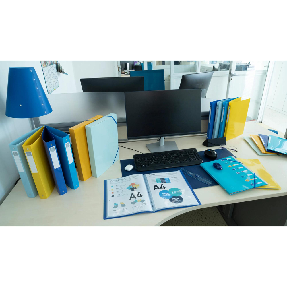 Exacompta Bee Blue A4 Multicolour PP 2R Ring Binder 15mm 20 Pack Image 2