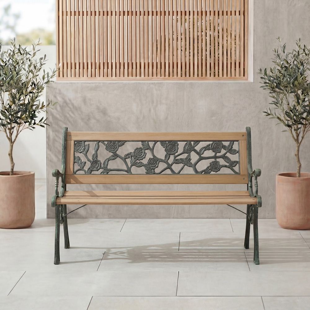 GARDEN VIDA Rose Style Garden Bench Image 3