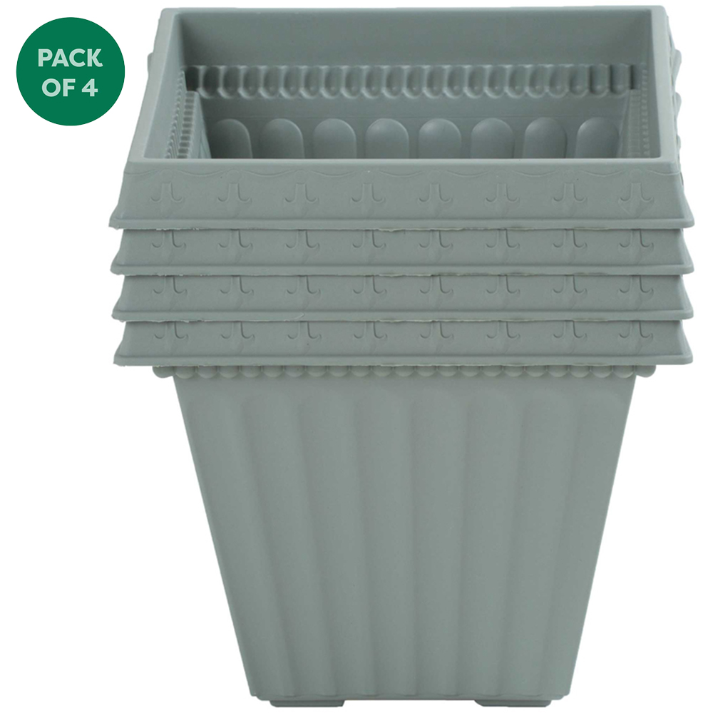 Wham Etruscan Milieu Green Square Planter H220 35cm 4 Pack Image 1