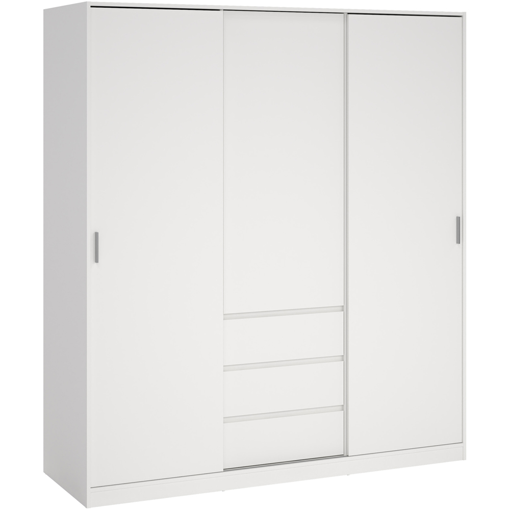 Furniture To Go Naia 3 Door 3 Drawer White Wardrobe Image 2