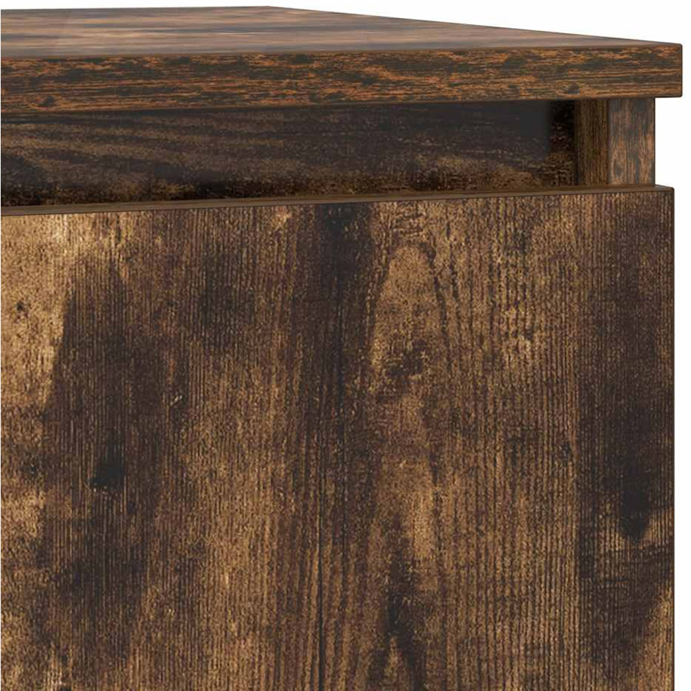 vidaXL 2 Door Single Drawer Smoked Oak Sideboard Image 8