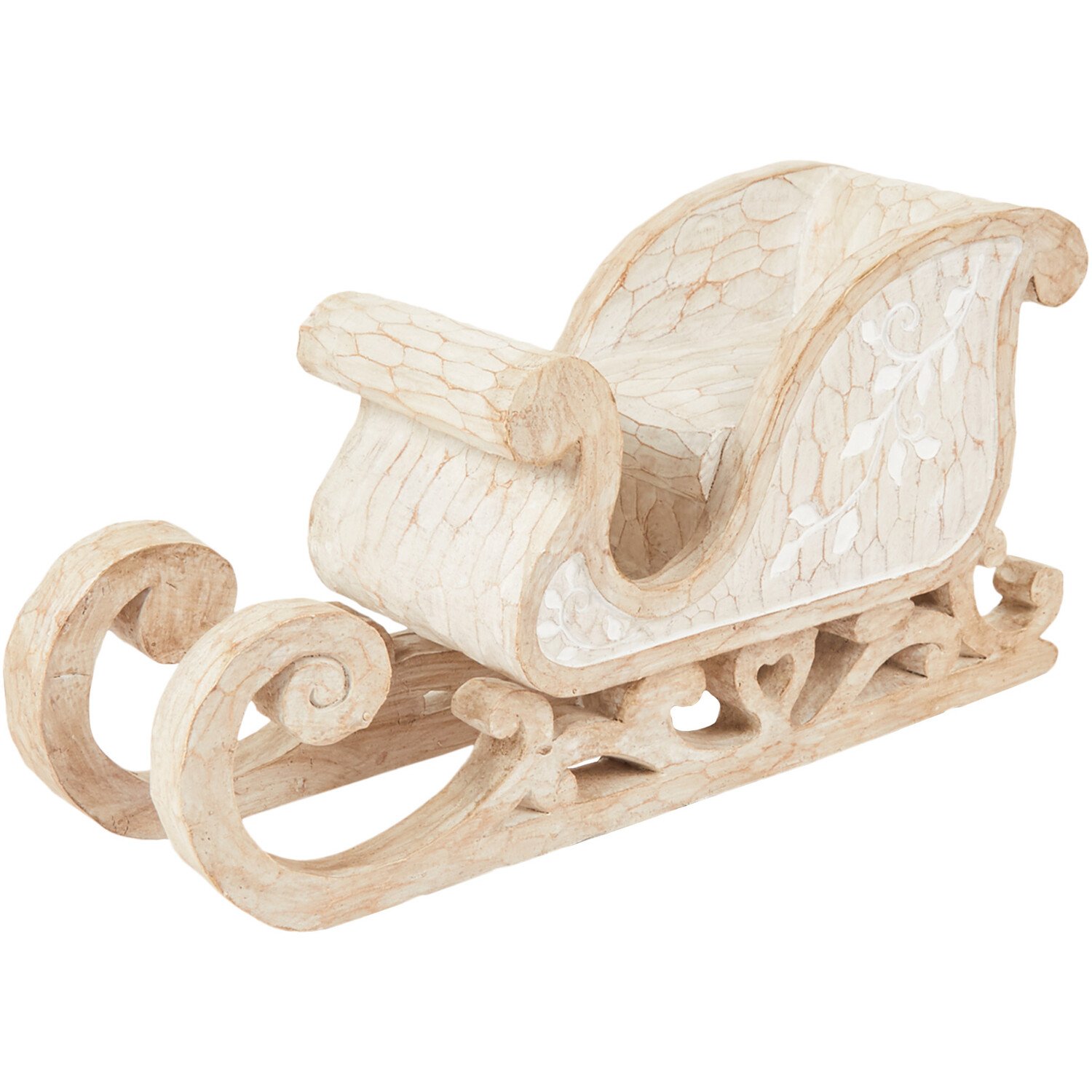 Wood Effect Detailed Sleigh - Wood Image 1