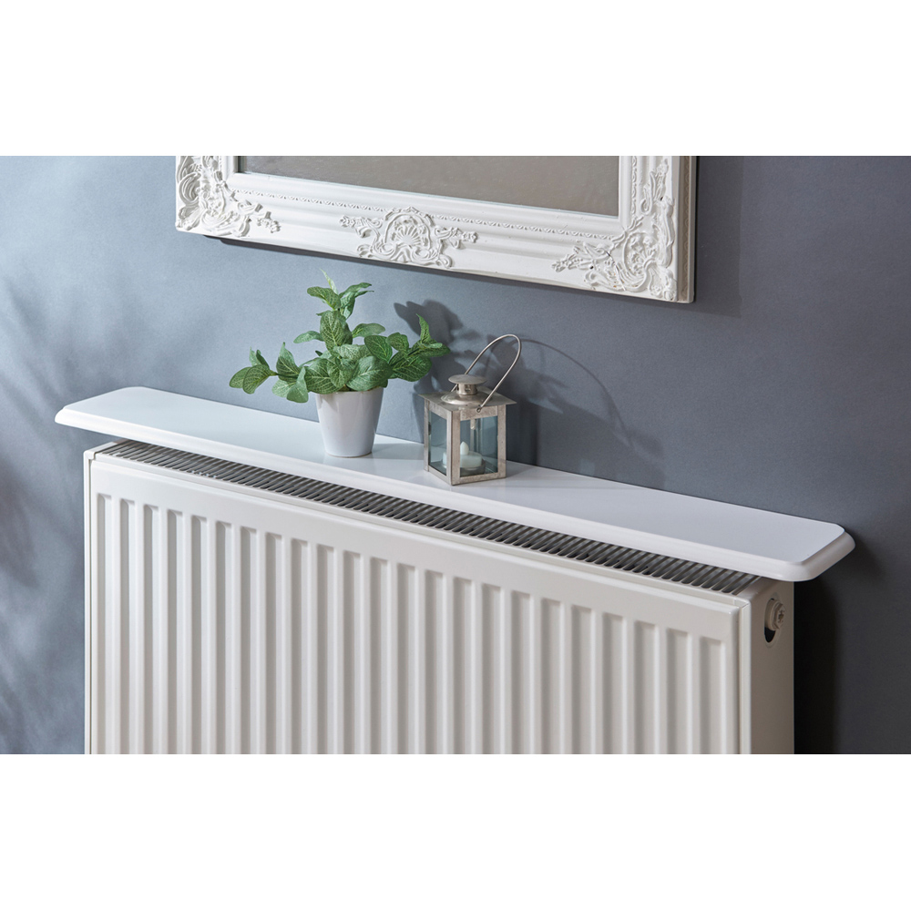 Greenhurst White Satin Easy Fit Radiator Shelf 61cm Image 2