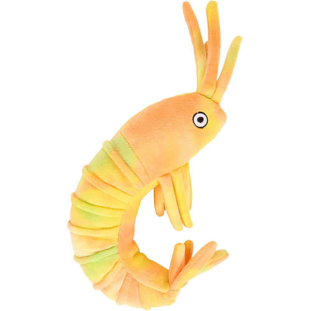 Tough Prawn Treater Dog Toy Yellow Image 2