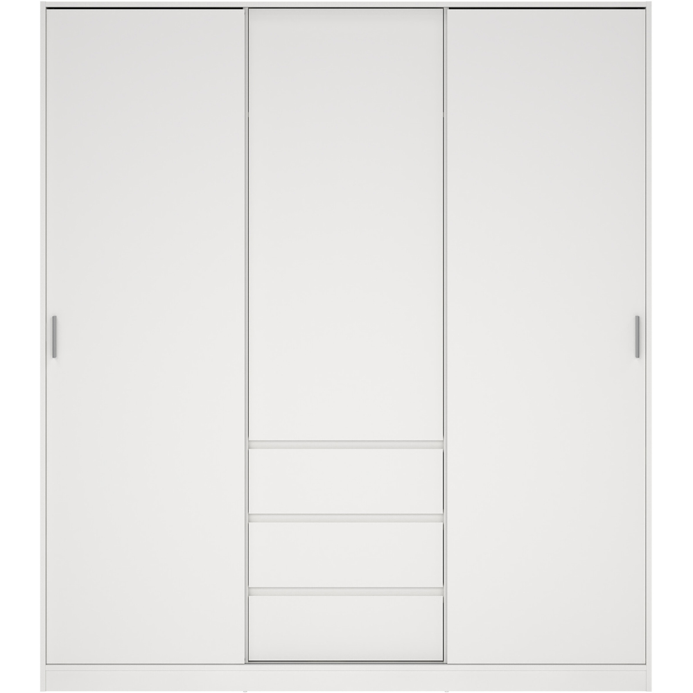 Furniture To Go Naia 3 Door 3 Drawer White Wardrobe Image 3
