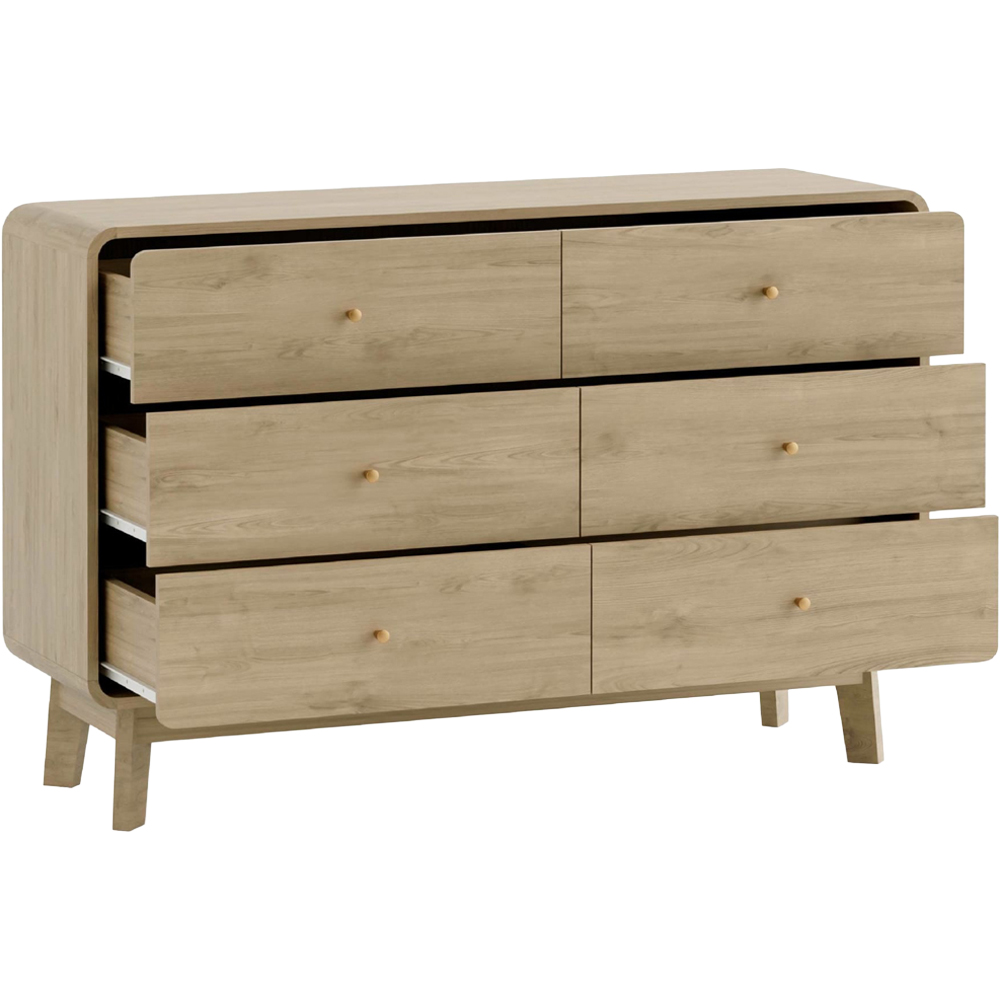 Julian Bowen Ingrid 6 Drawer Oak Dresser Image 3