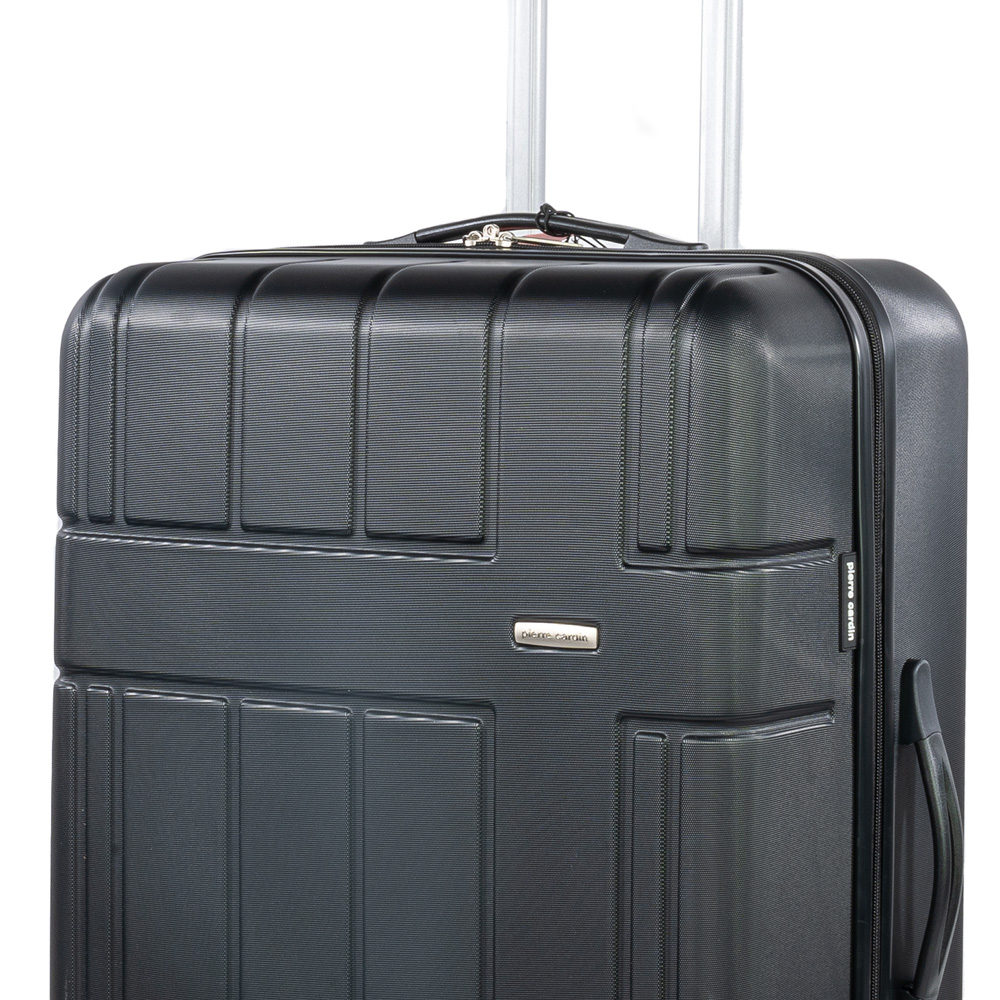 Pierre Cardin Large Black Lightweight Trolley Suitcase Image 2