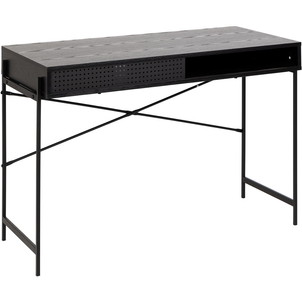 Florence Angus Single Door Black Office Desk Image 5