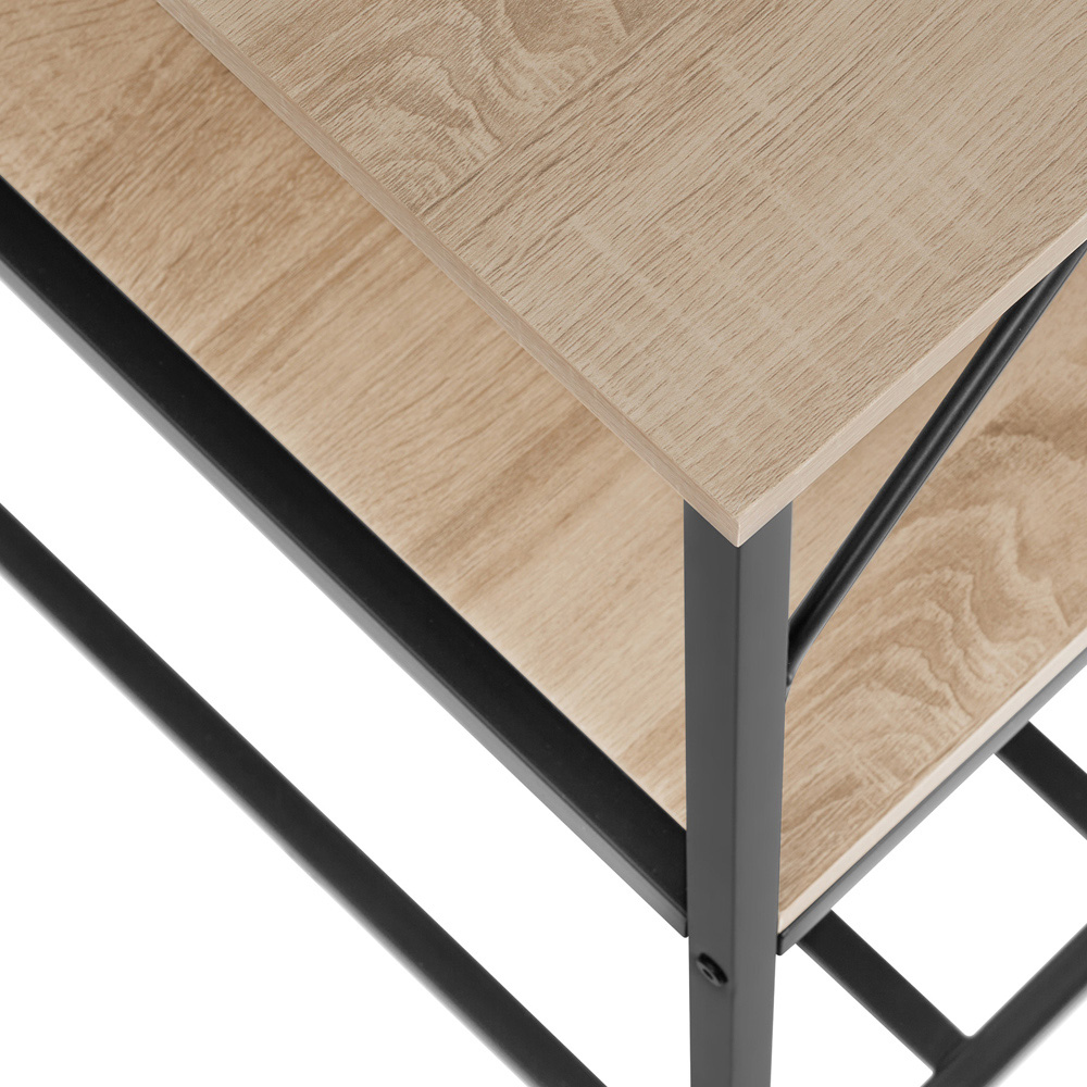 tectake Akeley 2 Shelf Oak Sonoma Shelving Unit Image 4
