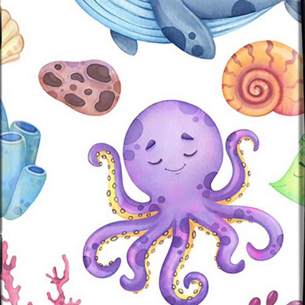 Warren Reed Designer Medium Children's Sea Life Suitcase Image 3