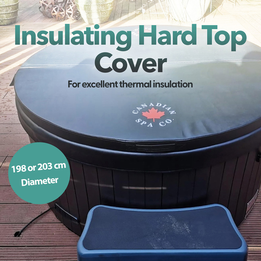 Canadian Spa Company Grey Round Hot Tub Cover 198cm Image 2