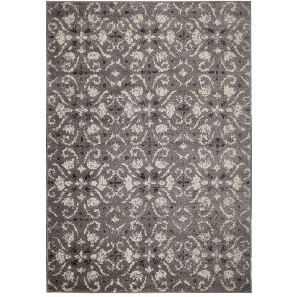 Homemaker Echo Grey Tile Washable Rug 120 x 170cm Image 2