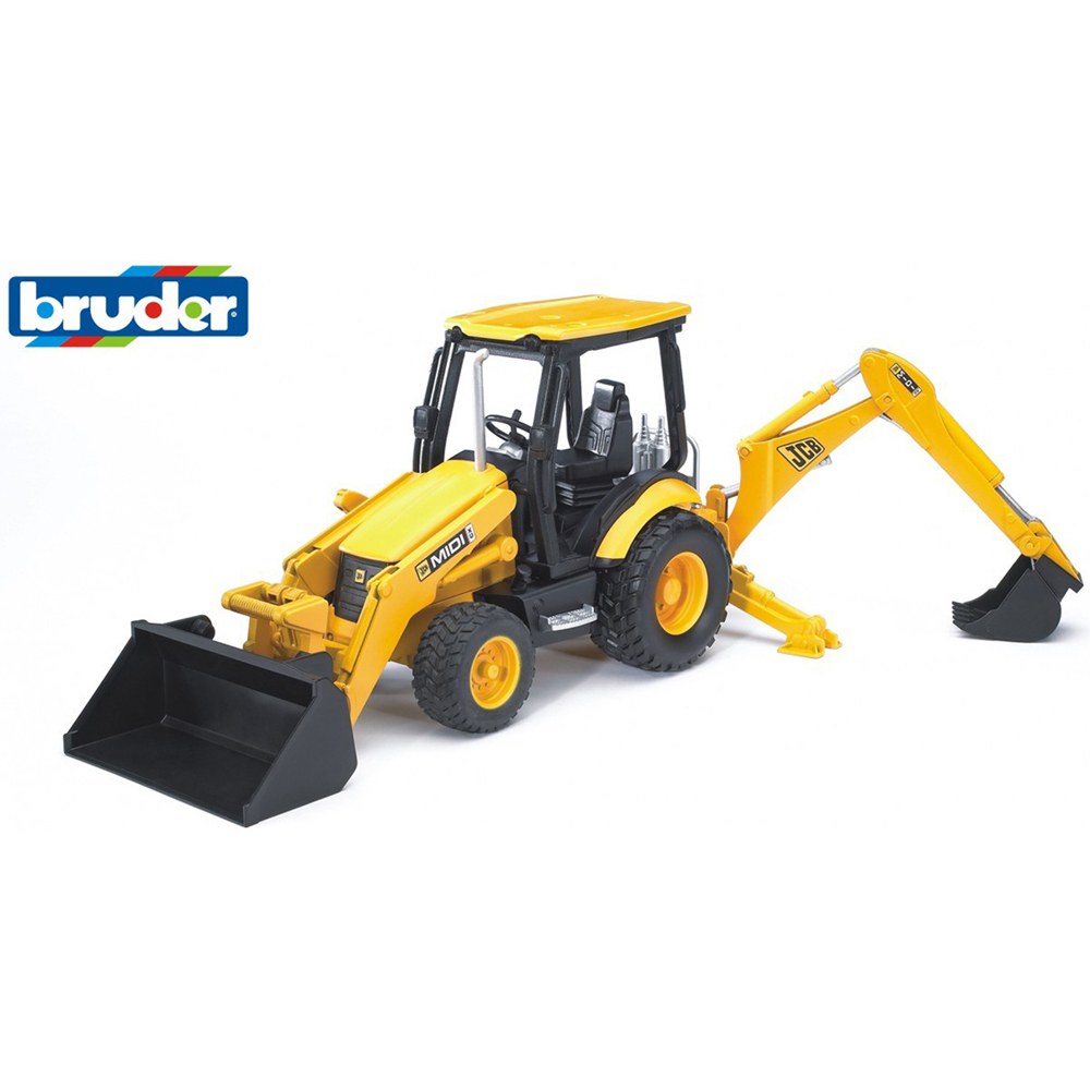 Bruder Kids JCB MIDI CX Backhoe Loader Playset Model Image 6