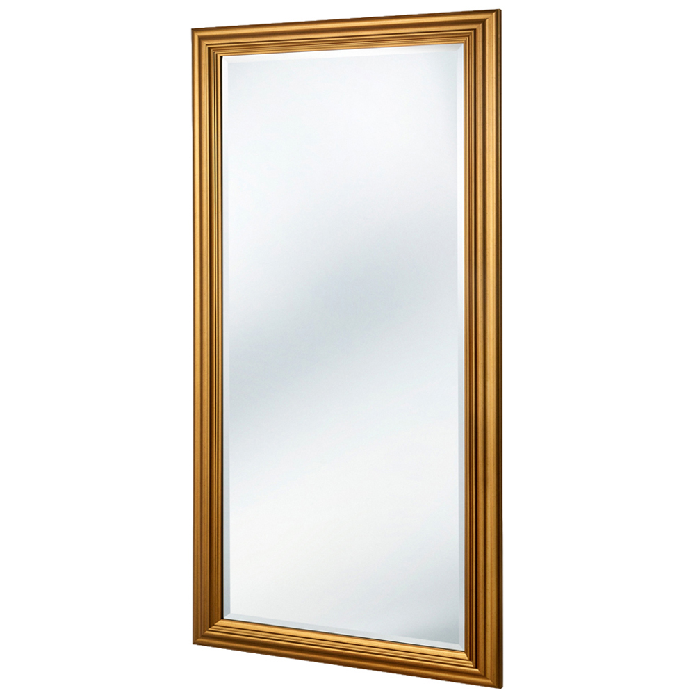 Yearn Gold Framed Contemporary Bevelled Full Length Wall Mirror 166.5 x 75cm Image 1