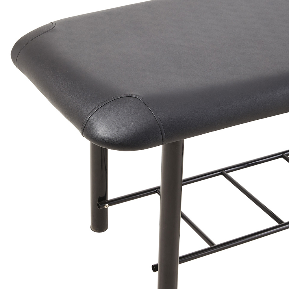 Living and Home Black Adjustable Back Massage Bed with Storage Shelf Image 5