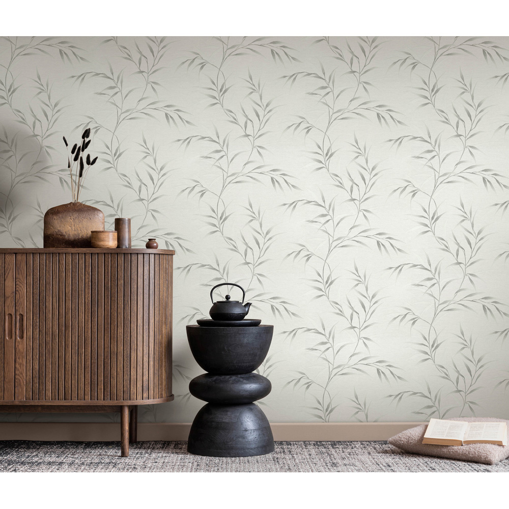 Erismann Yamato Light Grey Vinyl Wallpaper Image 2