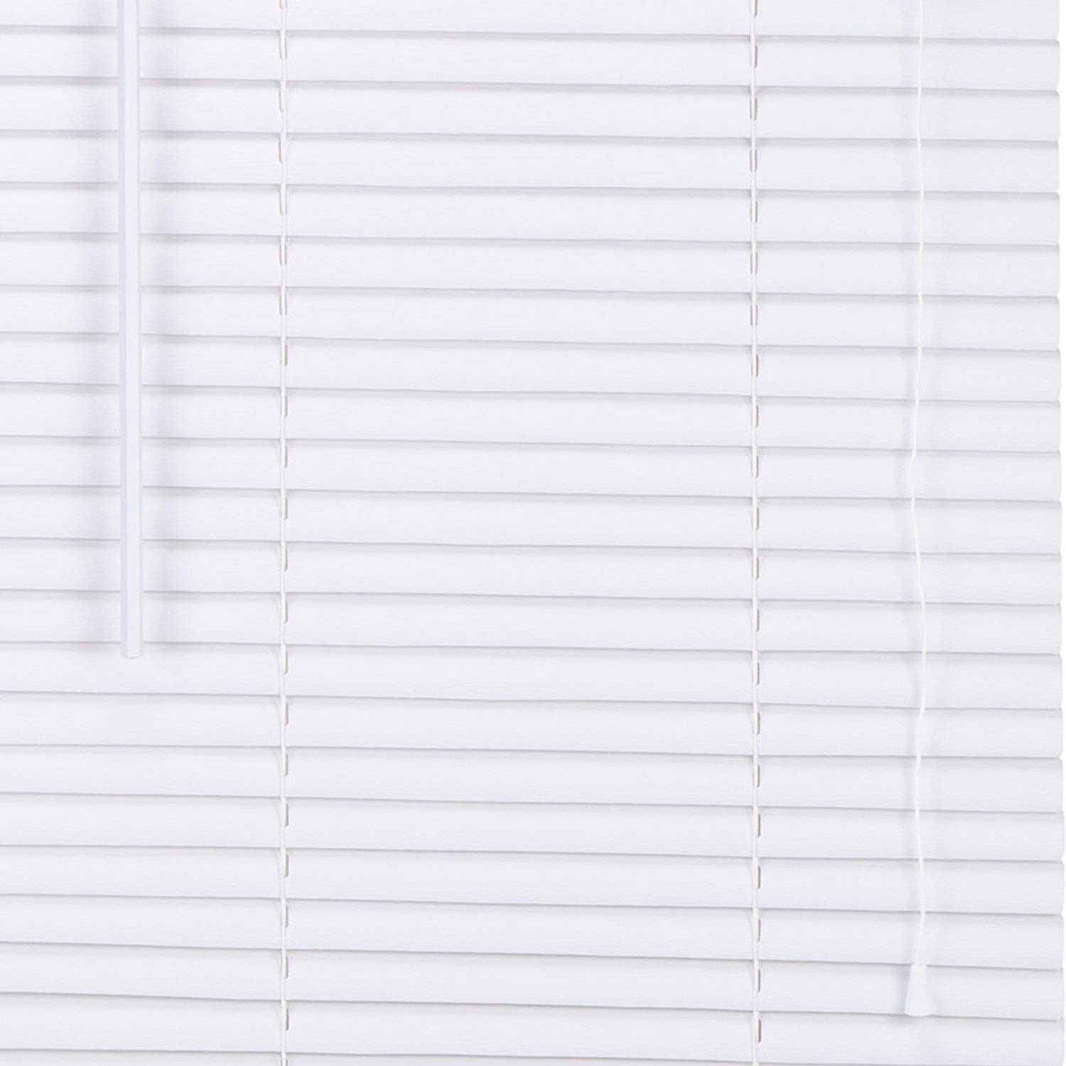 PVC Venetian White Wood Effect Blind 75cm Image 1