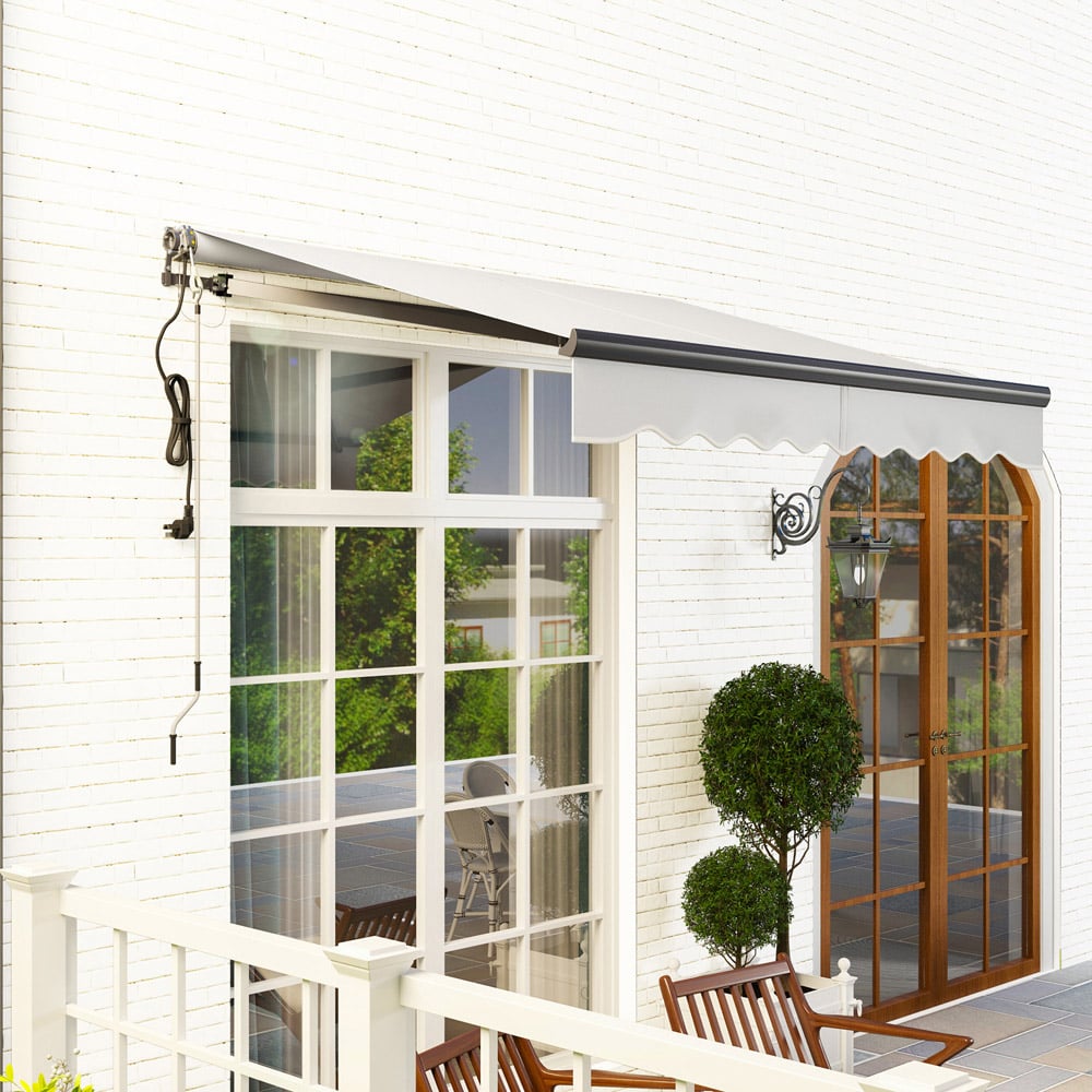 Outsunny 2.5 x 2m Light Grey Electric Retractable Awning Image 3