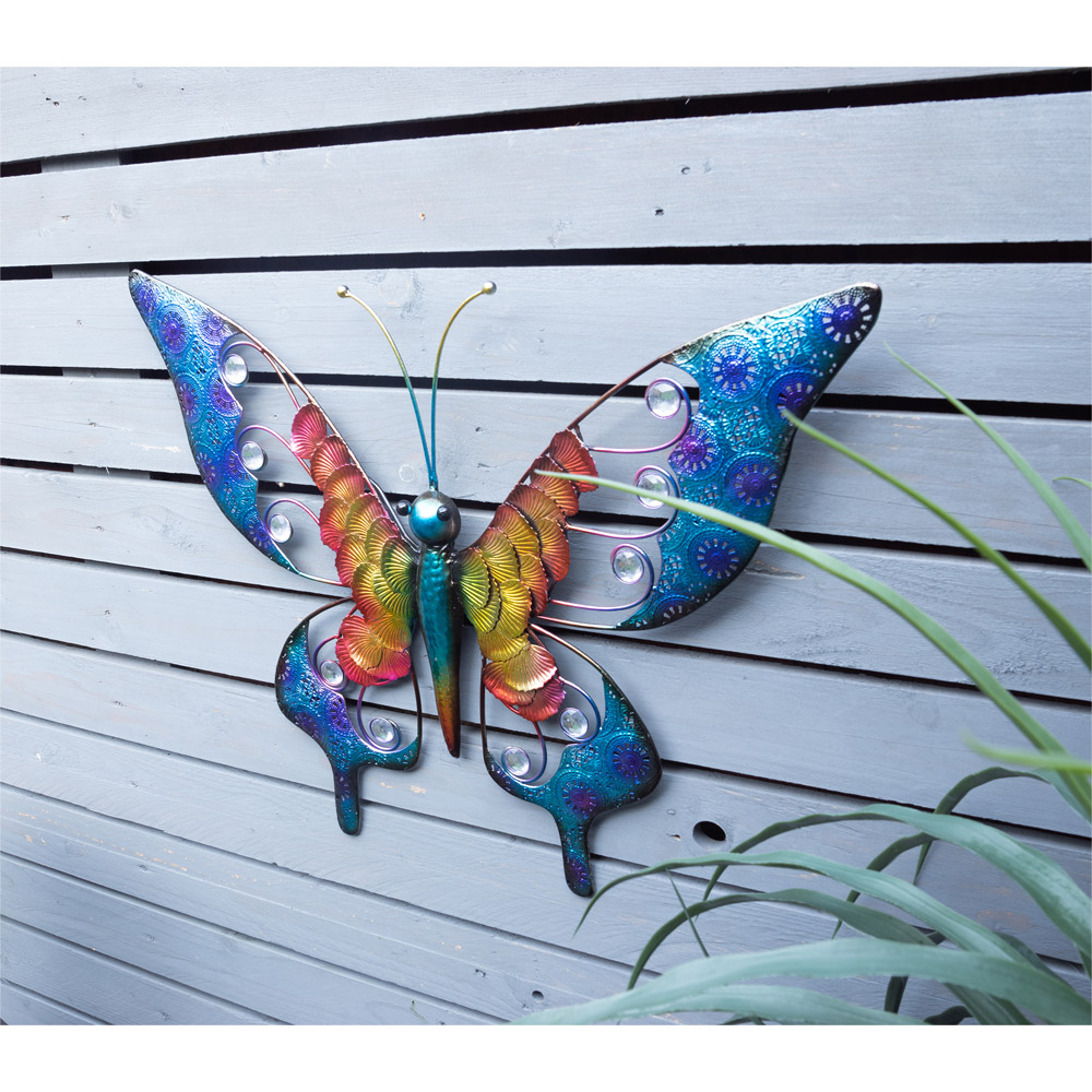 St Helens Multicolour Metal Butterfly Garden Wall Ornament Image 4