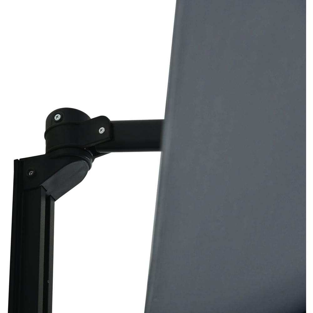 Outsunny Dark Grey Wall Mounted Parasol 2.5m Image 3