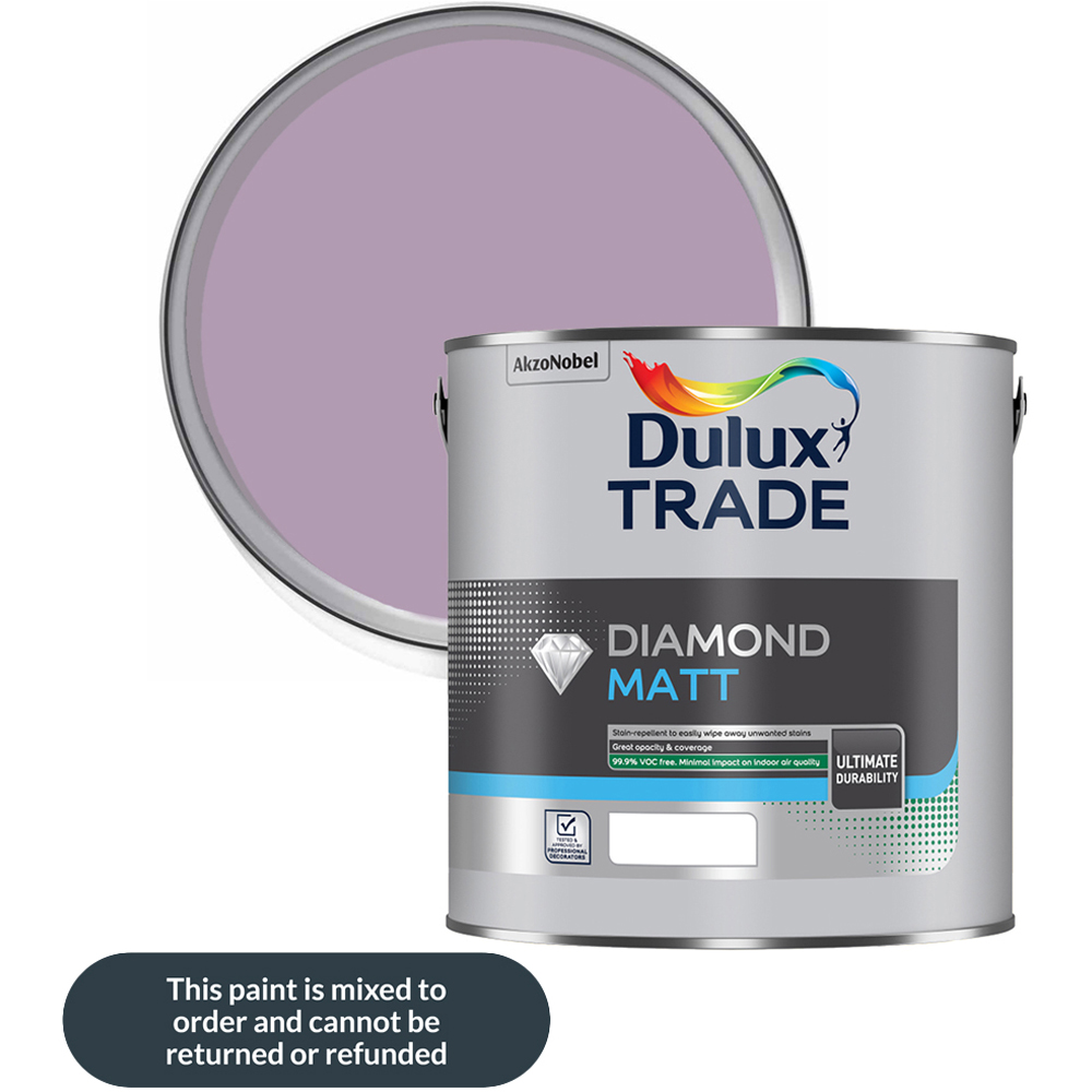 Dulux Trade Frosted Grape Walls and Ceilings Diamond Matt Paint 5L Image 1