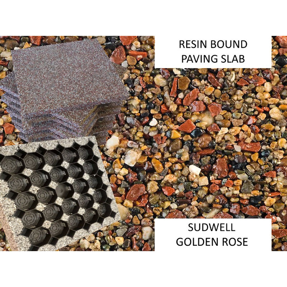 SUDwell Golden Rose Resin Bound Paving Slab 10sqm 48 Pack Image 3