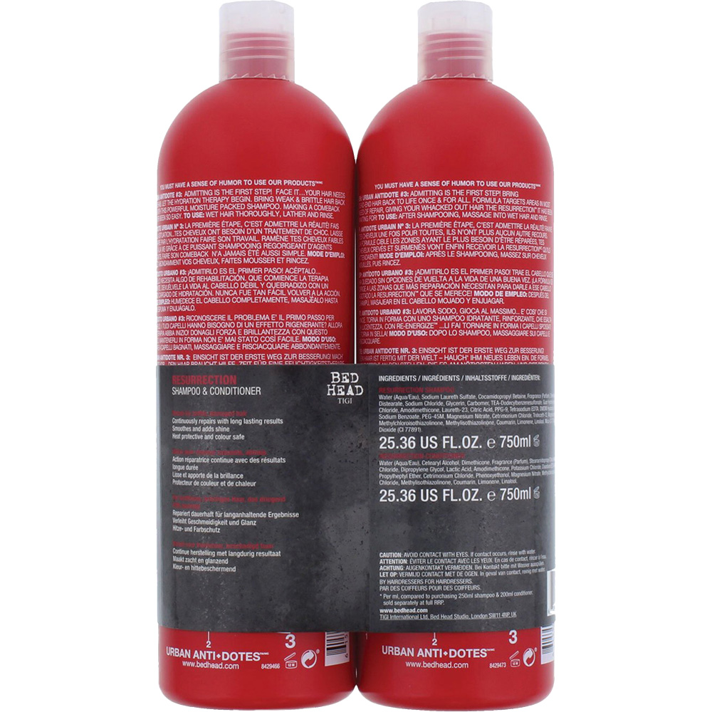 TIGI Bed Head Rehab for Hair Shampoo and Conditioner Set 750ml Image 2