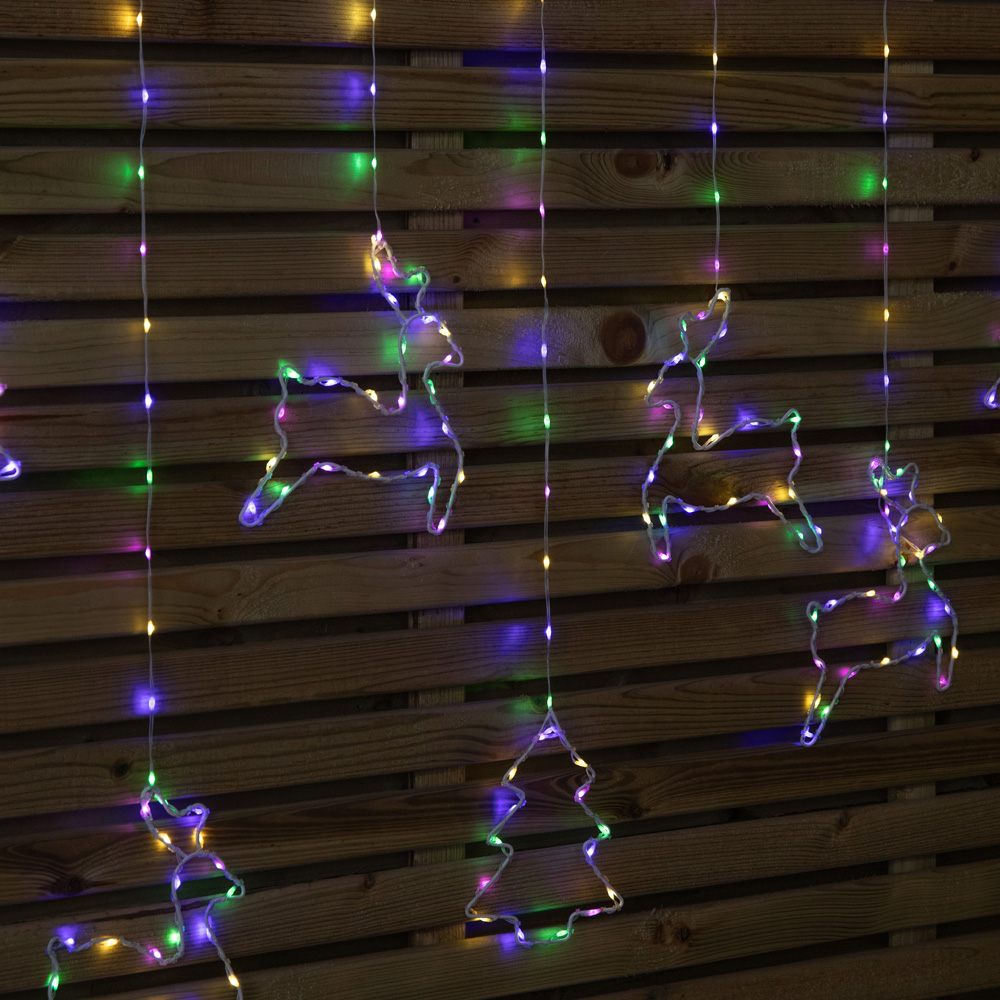 Samuel Alexander 327 Multicoloured LED Christmas Window Curtain Light 1.2 x 1.1m Image 4