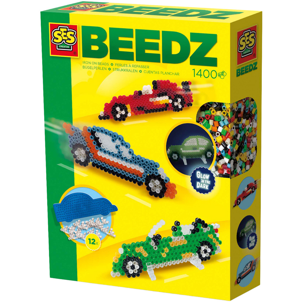 SES Creative Beedz Cars Iron On Beads Kit 1400 Piece Image 1