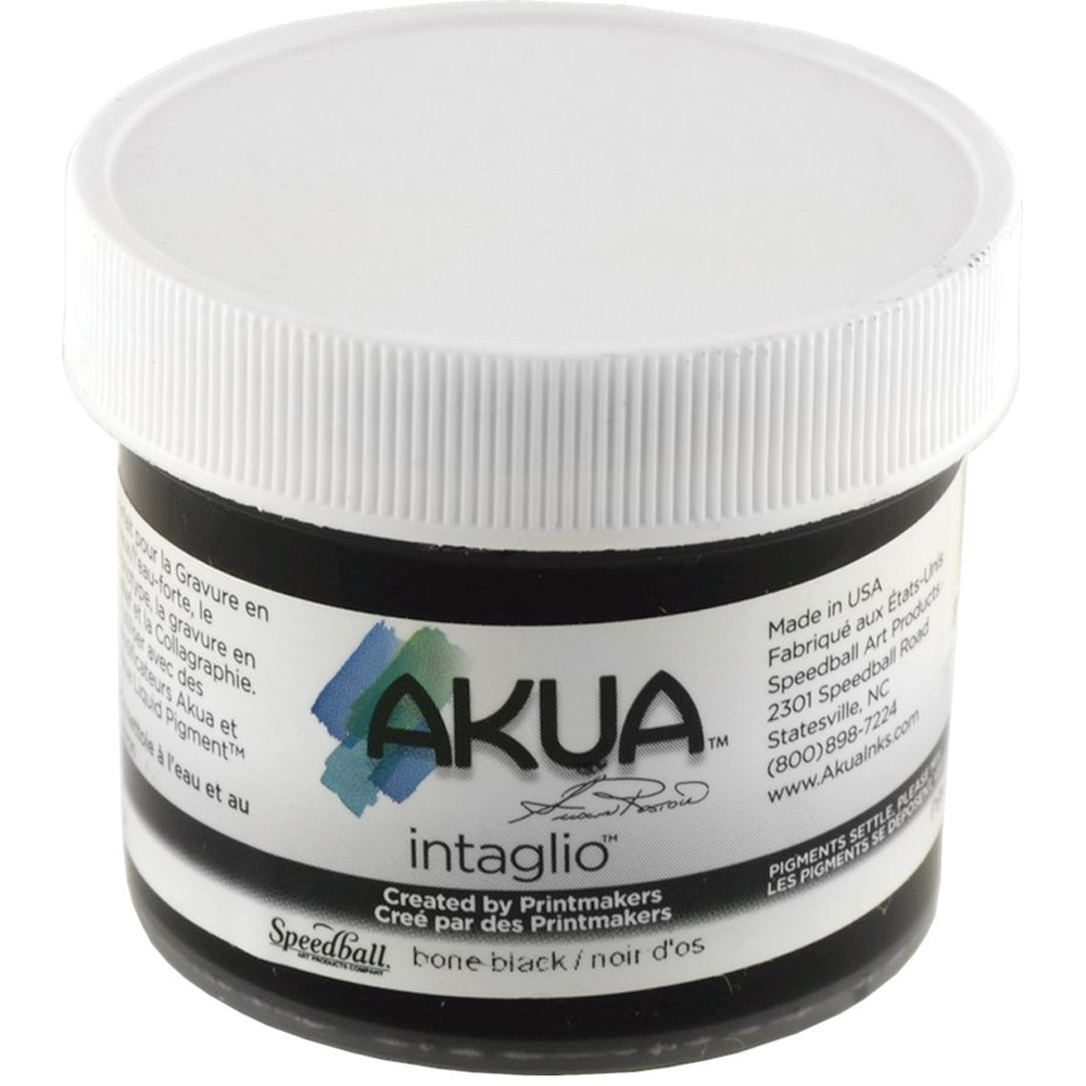 Speedball Akua Intaglio Bone Black Water Based Printing Ink 236ml Image