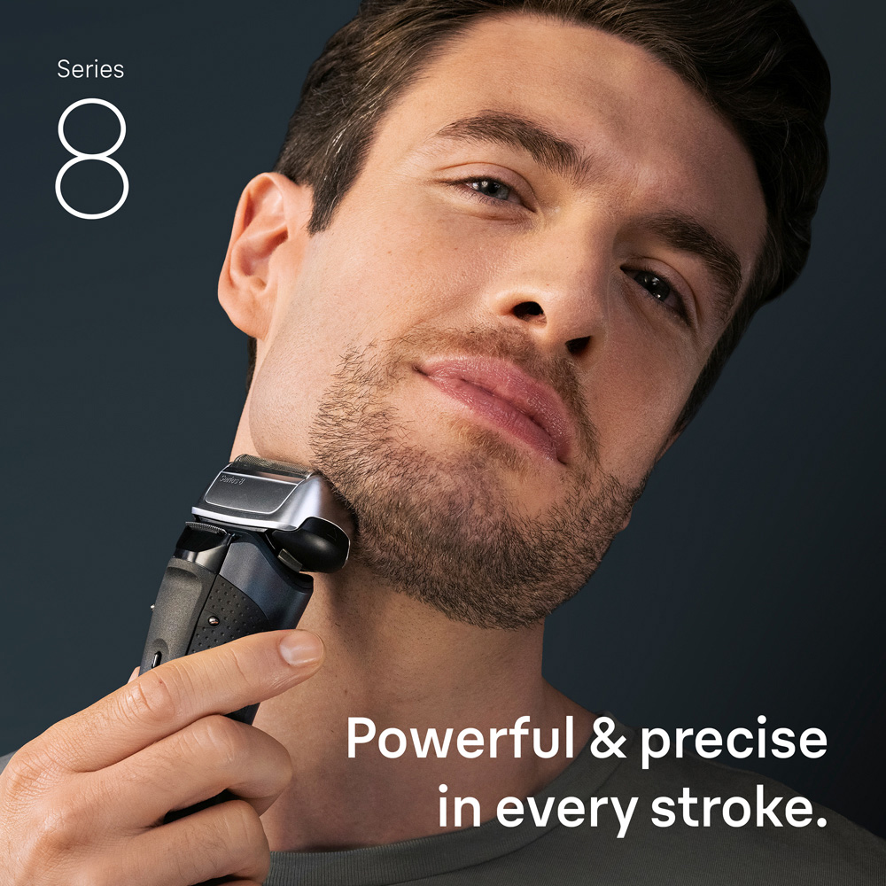 Braun Series 8 8663CC Grey 4 Plus 1 Electric Shaver Image 5