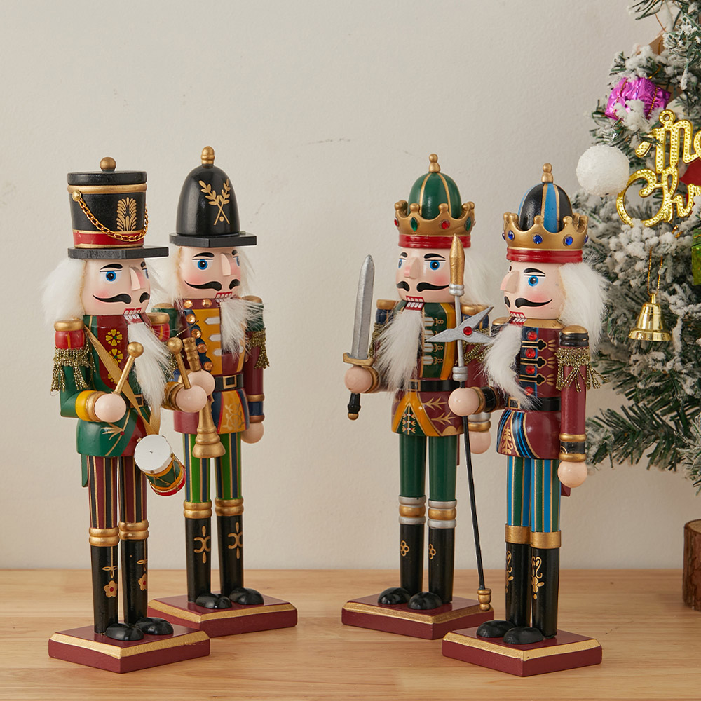 Living and Home Wooden Nutcracker Soldier Christmas Ornament Image 8