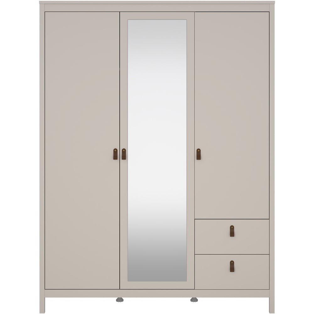 Florence Barcelona 3 Door 2 Drawer Cashmere Wardrobe with Mirror Image 3