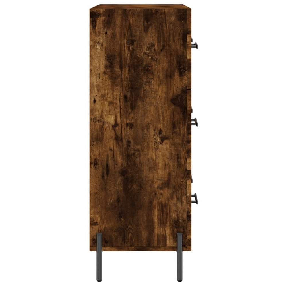 vidaXL 3 Drawer Smoked Oak Sideboard Image 7