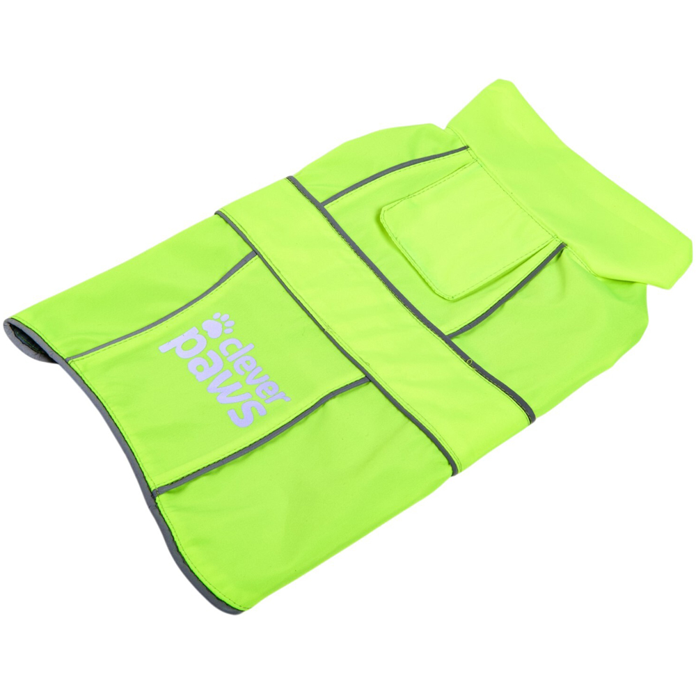 Lightweight Hi Visibility Dog Coat Neon Green XS Image 2