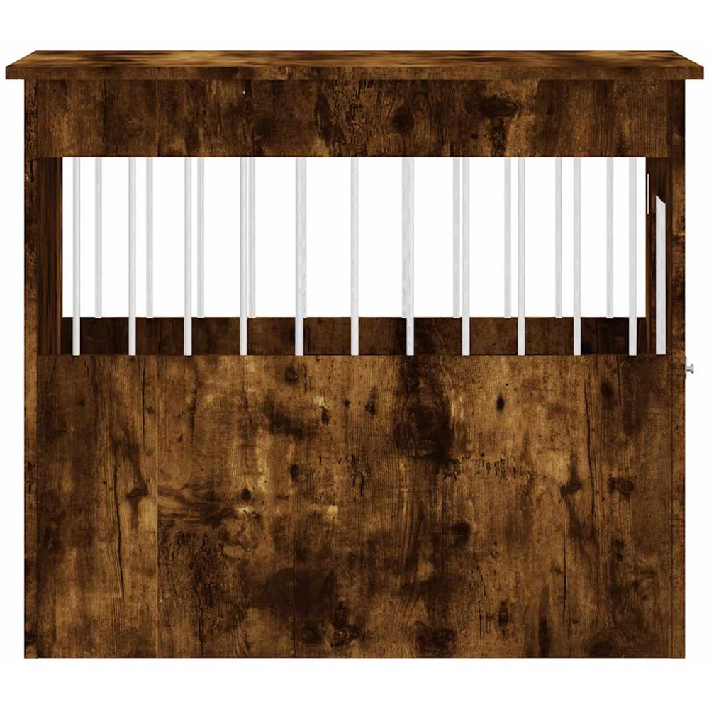 vidaXL Smoked Oak Processed Wood Dog Crate Furniture 55 x 80 x 68cm Image 7