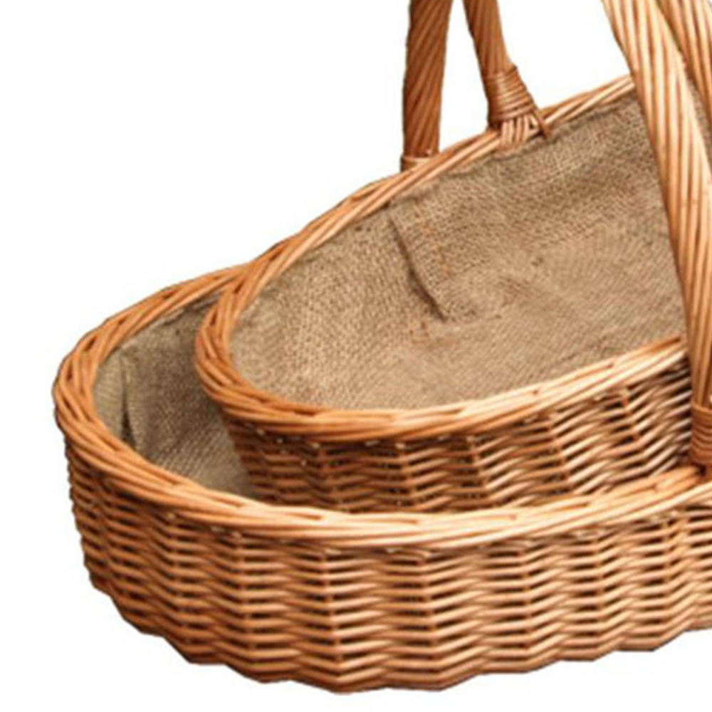 Red Hamper Lined Harrogate Garden Trugs Set of 2 Image 2