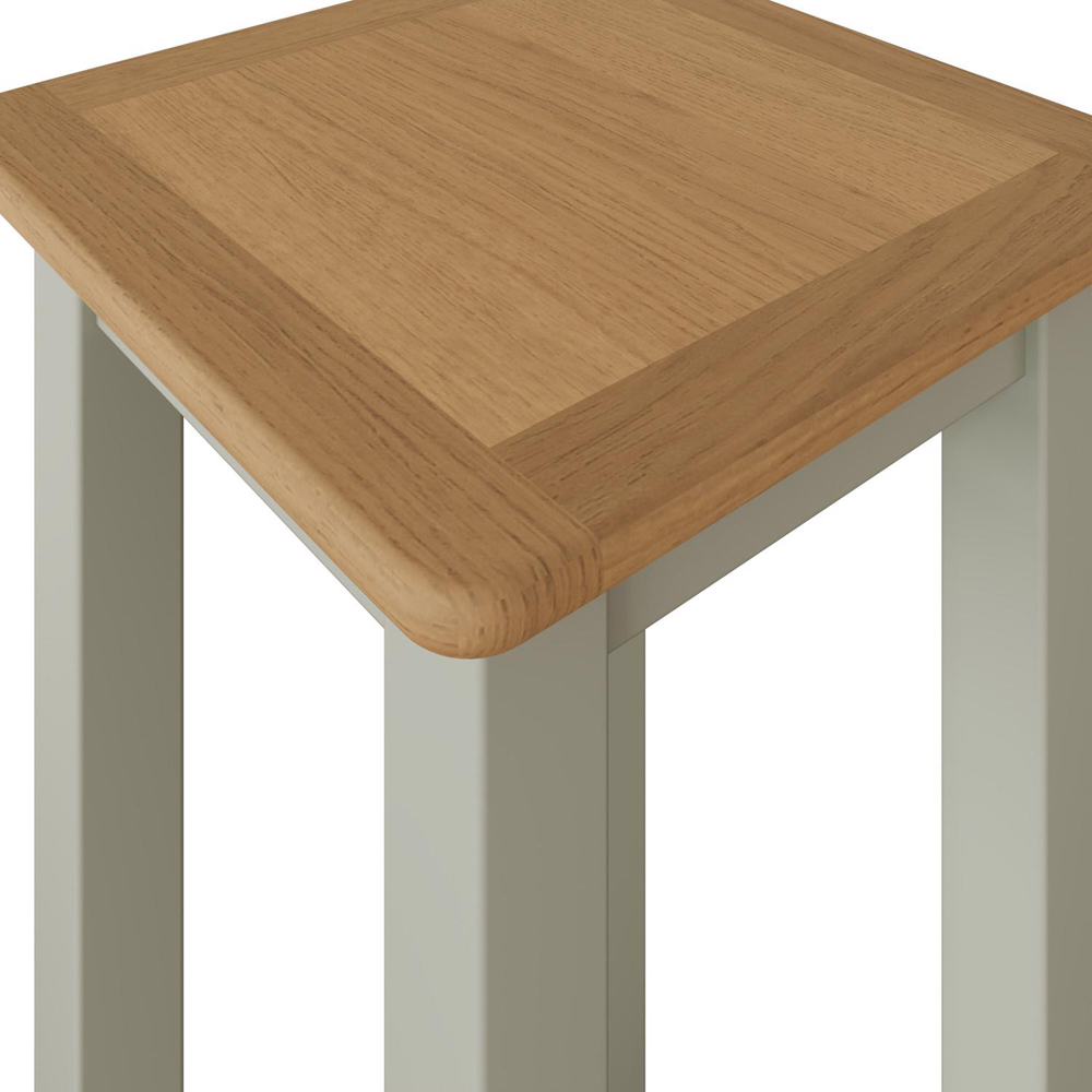 FWStyle Taberno Single Shelf Sage Green and Oak Side Table Image 4