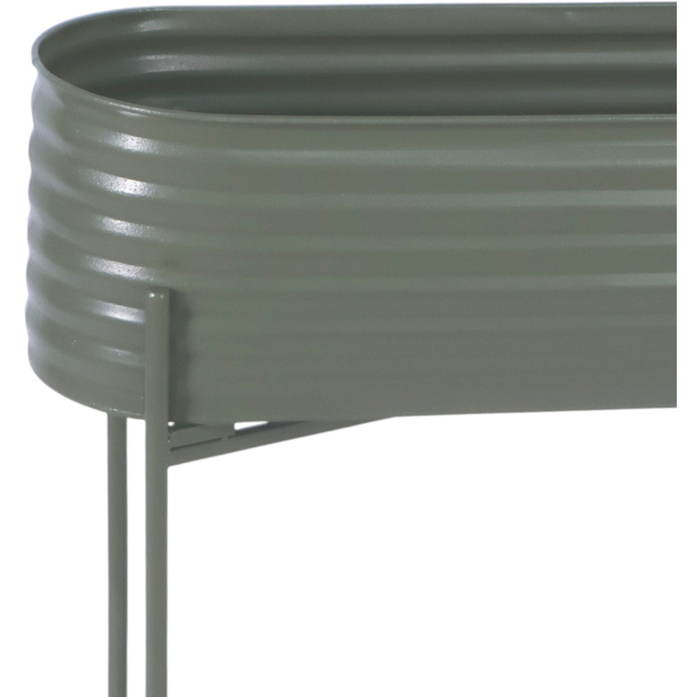 Ornate Oval Planter on Stand Grey Image 4