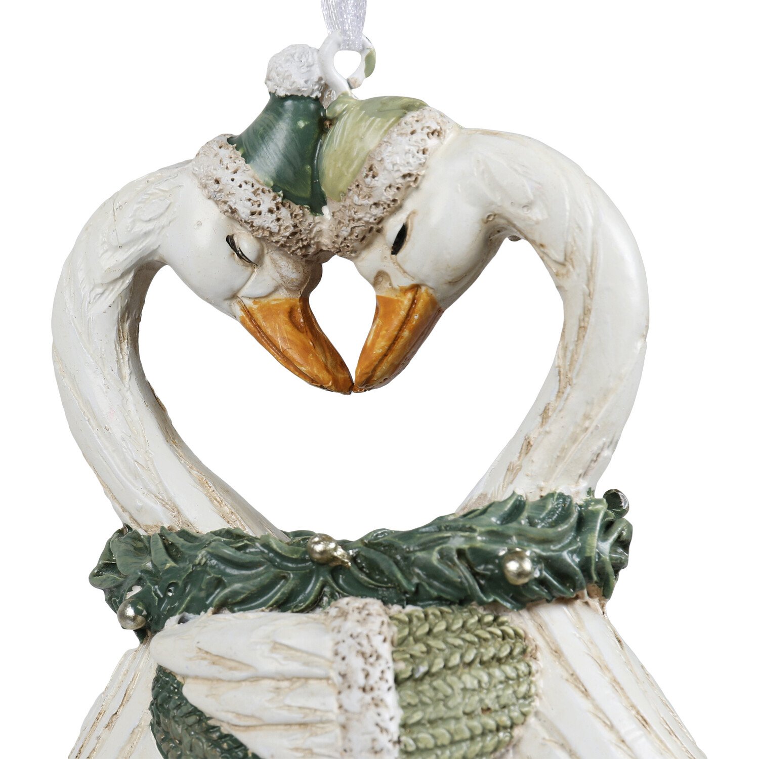Cosy Swan Couple Hanging Decoration Image 2