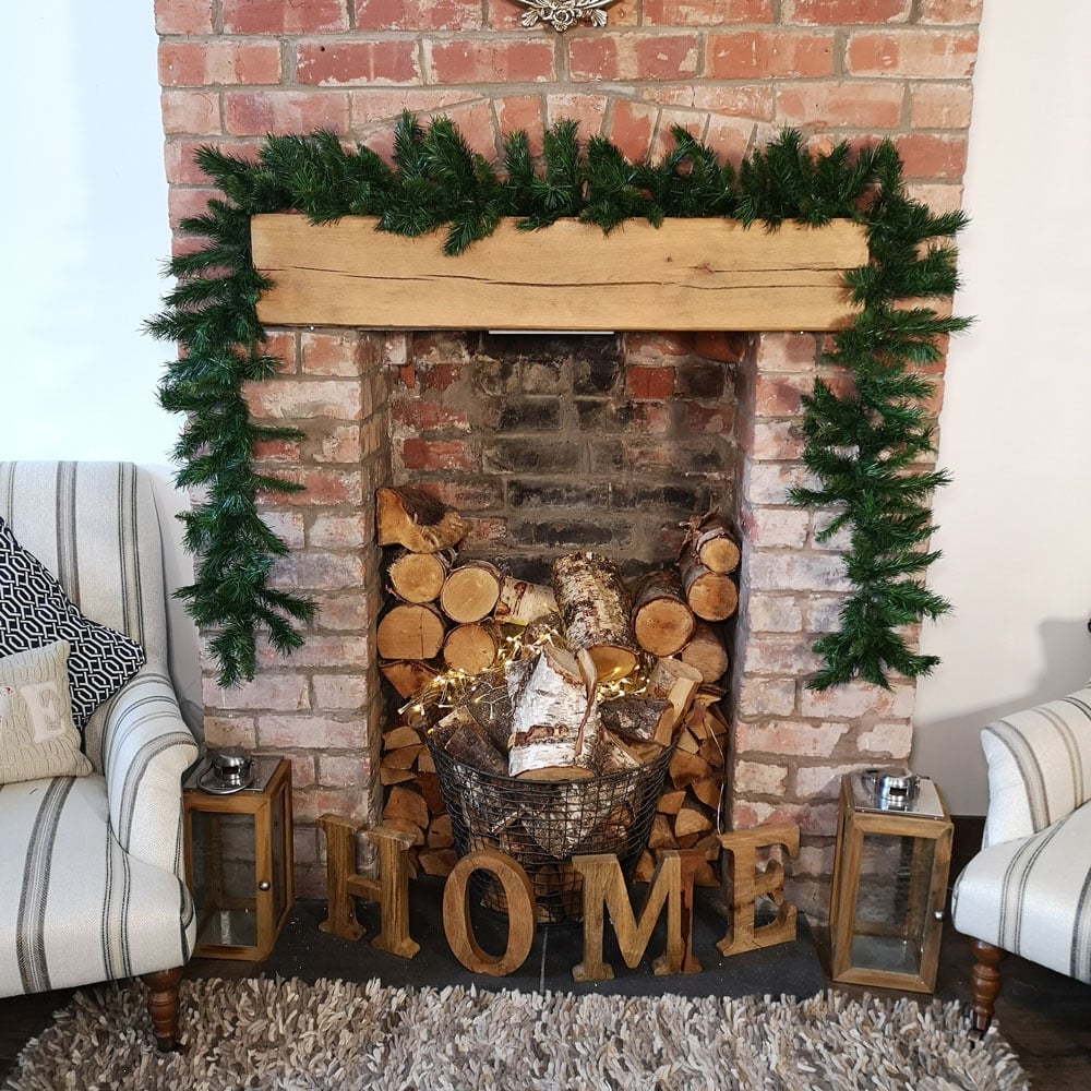 Samuel Alexander Green Plain Kateson Fir Christmas Garland 270cm Image 9