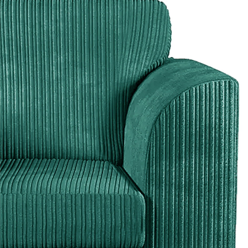 Luxor Single Seater Teal Jumbo Cord Armchair Image 4