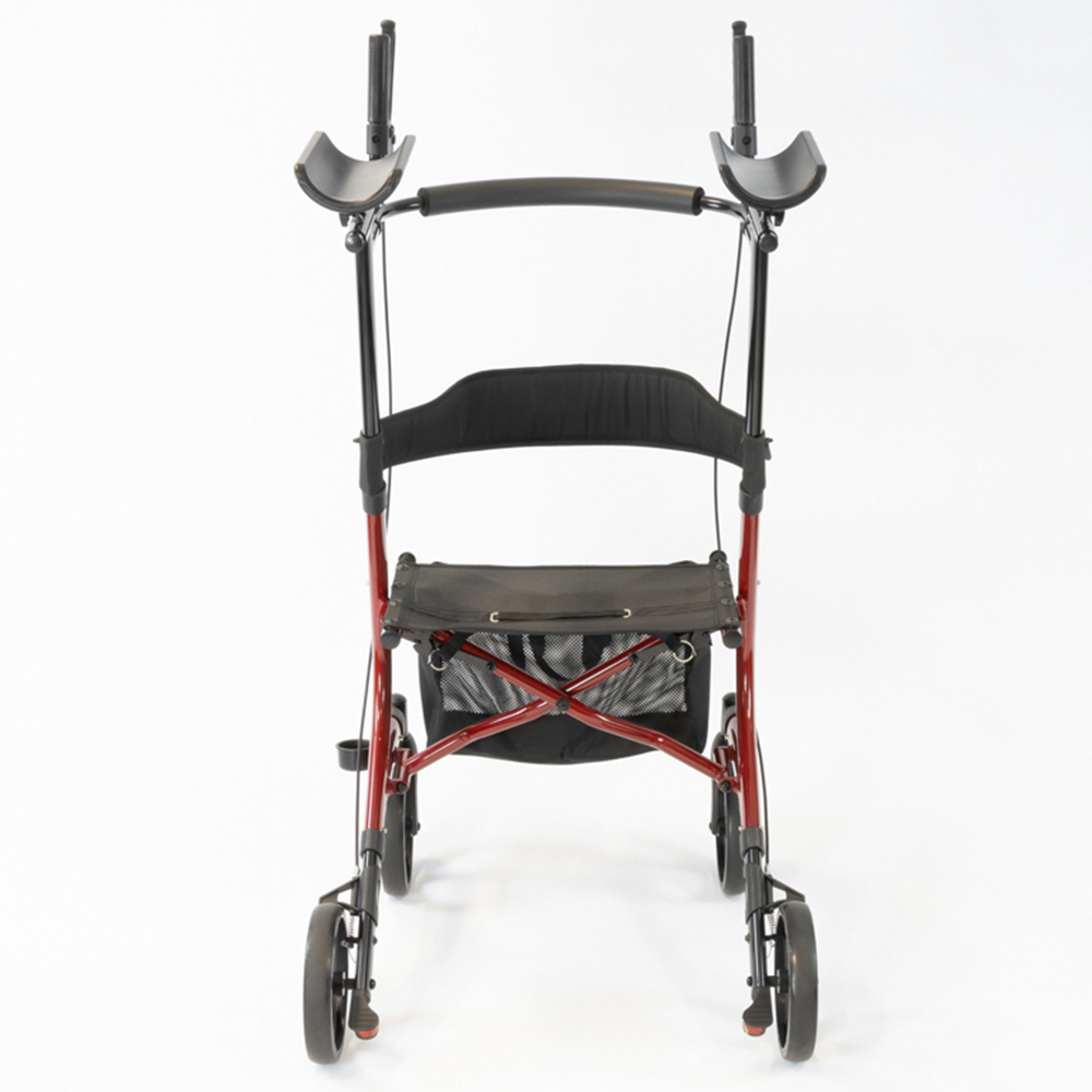 NRS Healthcare Red 4 Wheel Forearm Aluminium Rollator Image 4