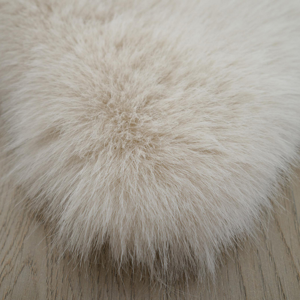 Luxury Faux Fox Fur Rug - Cloud Image 3