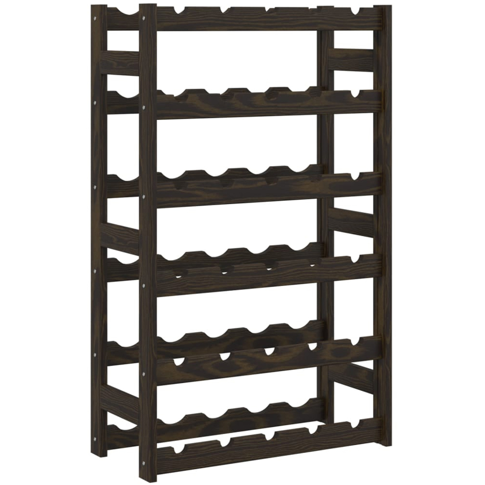 vidaXL 30 Bottle Black Wine Rack Image 1