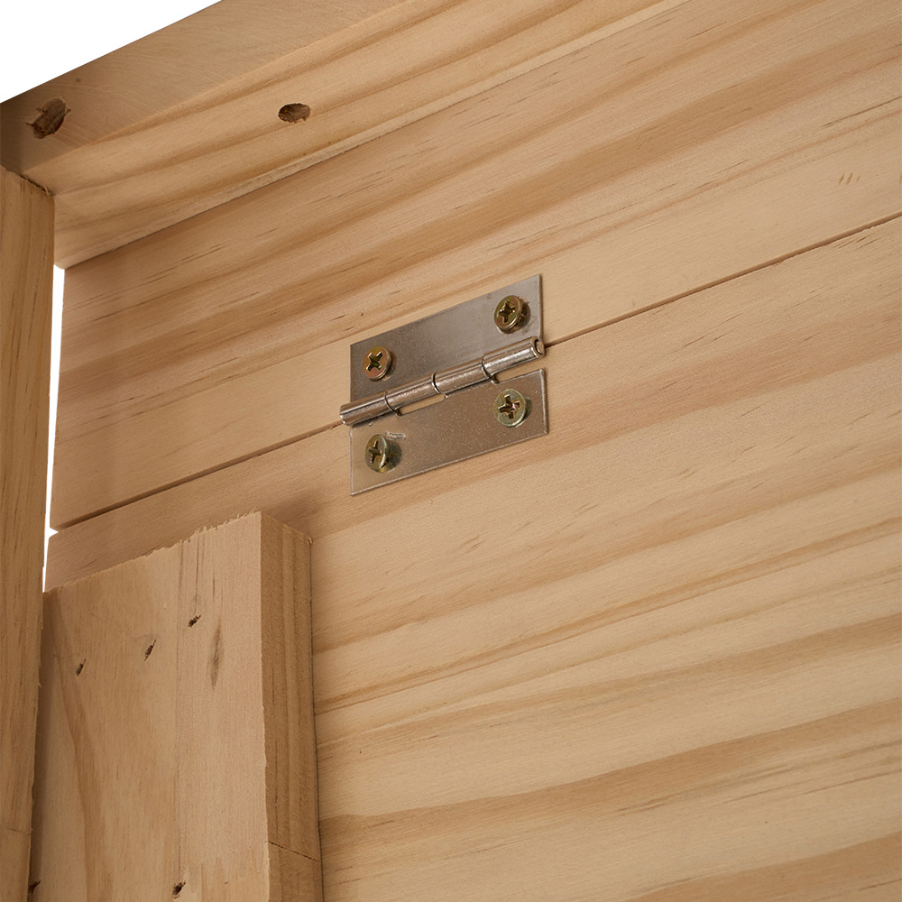 Living and Home Natural Wall Mounted Folding Table with Wooden Brackets 70 x 40cm Image 5
