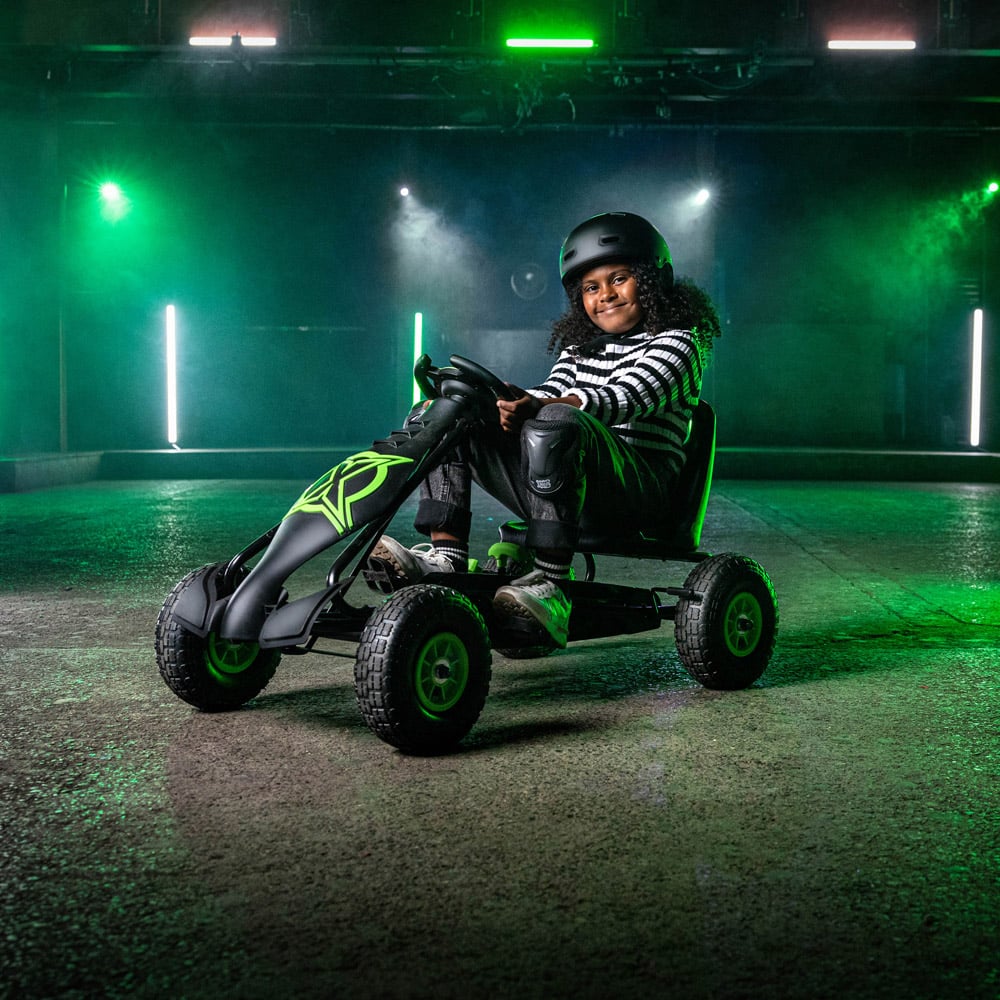 Xootz Viper Pedal Go Kart Green and Black Image 2