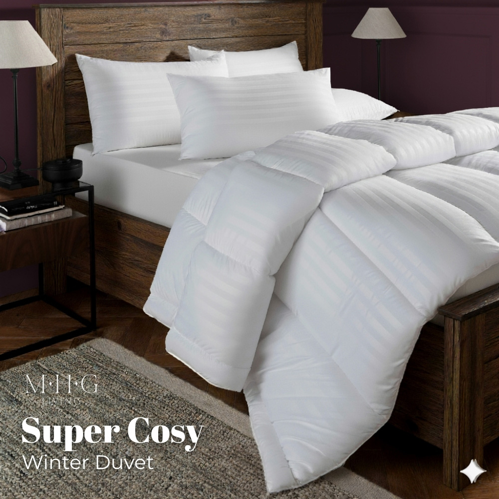 MHG Living King Size White Ultra Warm Winter Hollowfibre Duvet 18 Tog Image 2